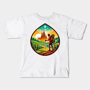 Buen Camino! El Camino de Santiago de Compostela - The Way of Saint James - Peregrino Pilgrim - Camino Frances Ingles Primitivo Shirt, Hoodie, Mug, Tote, Souvenir, etc Kids T-Shirt